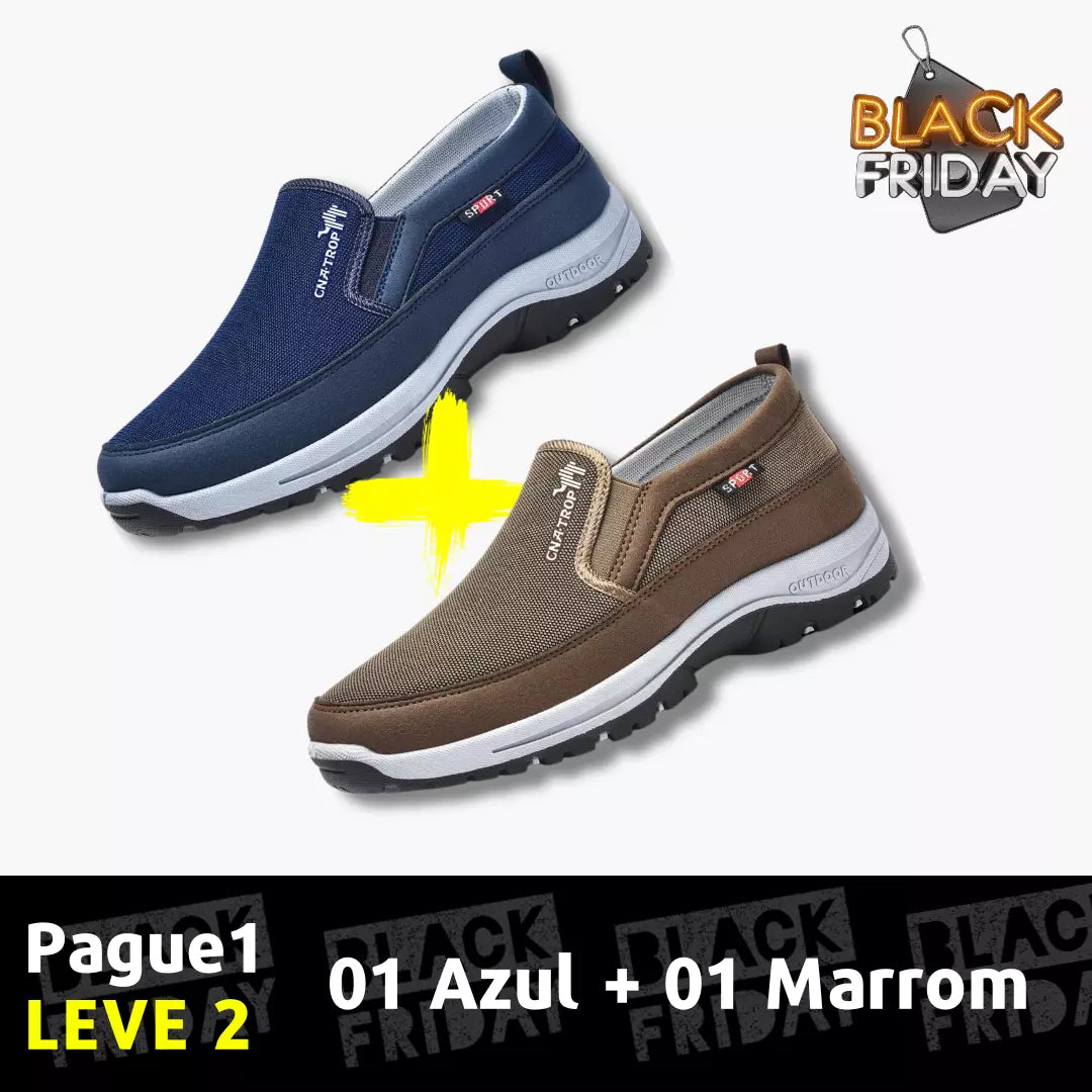 Oferta de Natal🎁🔥 Compre 1 Leve 2 Tênis Mocassim Ortopédico ConfortPlus 2025