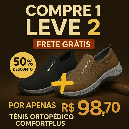 Oferta de Natal🎁🔥 Compre 1 Leve 2 Tênis Mocassim Ortopédico ConfortPlus 2025